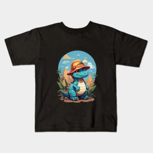 cute dinosaur summer theme Kids T-Shirt